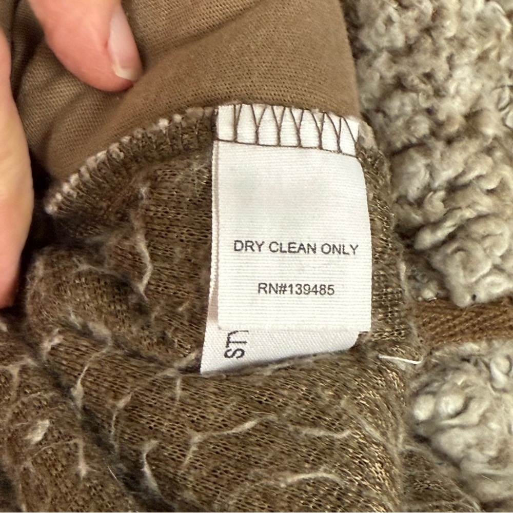 Southern Shirt Co XXL Sherpa Quarter Zip Pullover Fleece Taupe Gray Cozy Winter - Picture 9 of 11